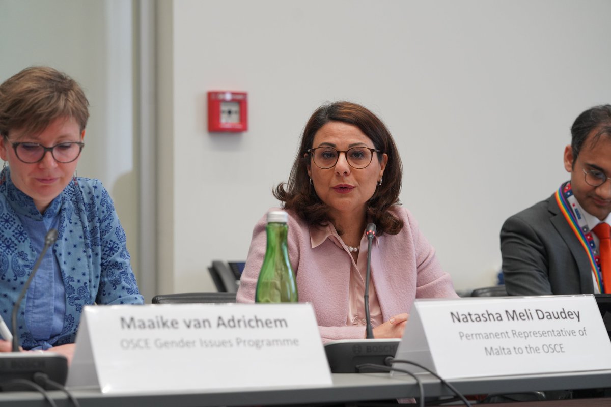 MTatOSCE's tweet photo. The 🇨🇾 Chair of the FSC & the @OSCE Chairpersonship of 🇲🇹 organized a side event this morning to discuss the importance of #EngagingMen on #GenderEquality.
1/3 https://t.co/UyduYHdtsE