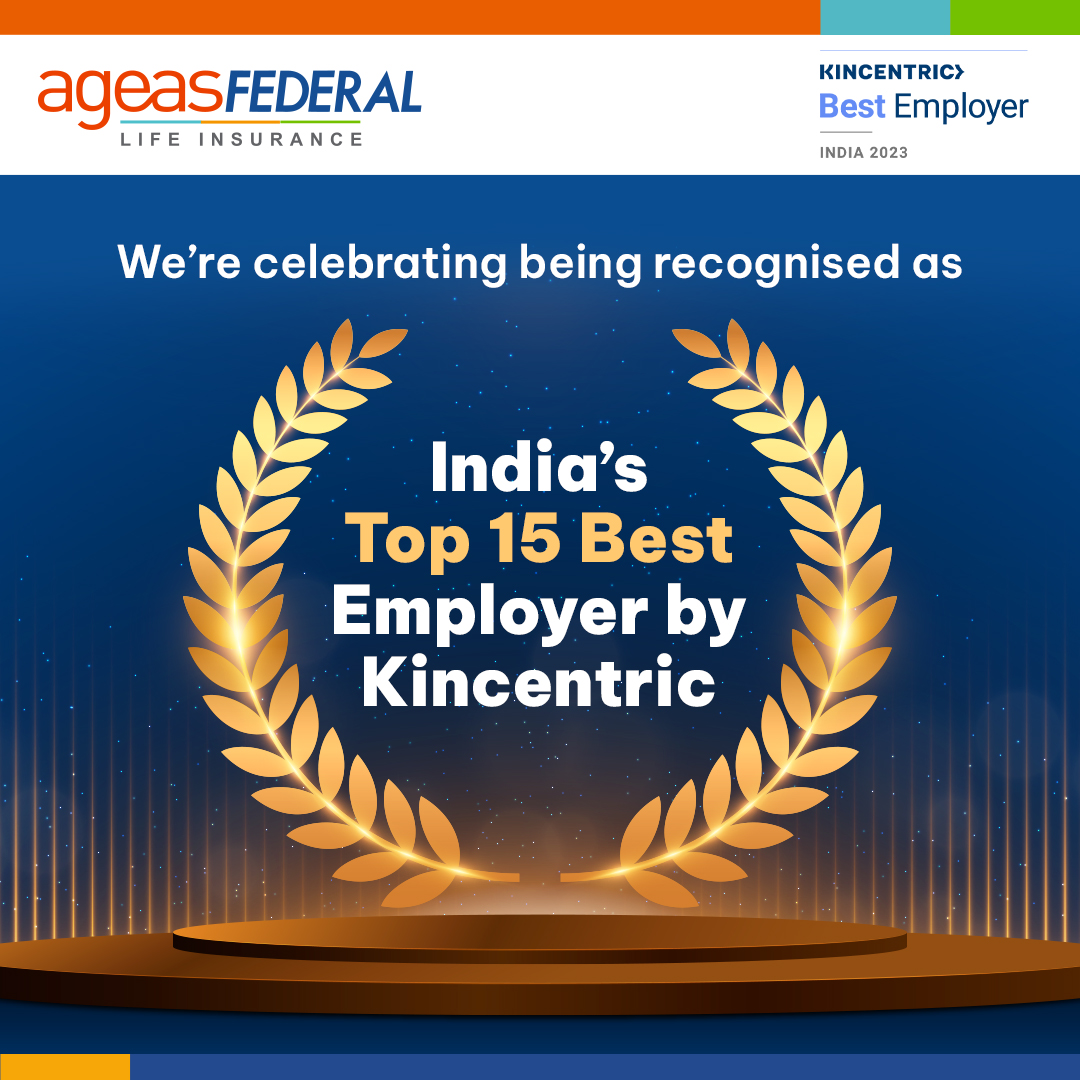 AgeasFederal's tweet photo. We are happy to announce that Ageas Federal Life Insurance has been recognised among India's Top 15 Best Employers by Kincentric across diverse sectors. This recognition reaffirms our commitment to nurturing a #FutureFearless culture. https://t.co/Ks766qwBMF