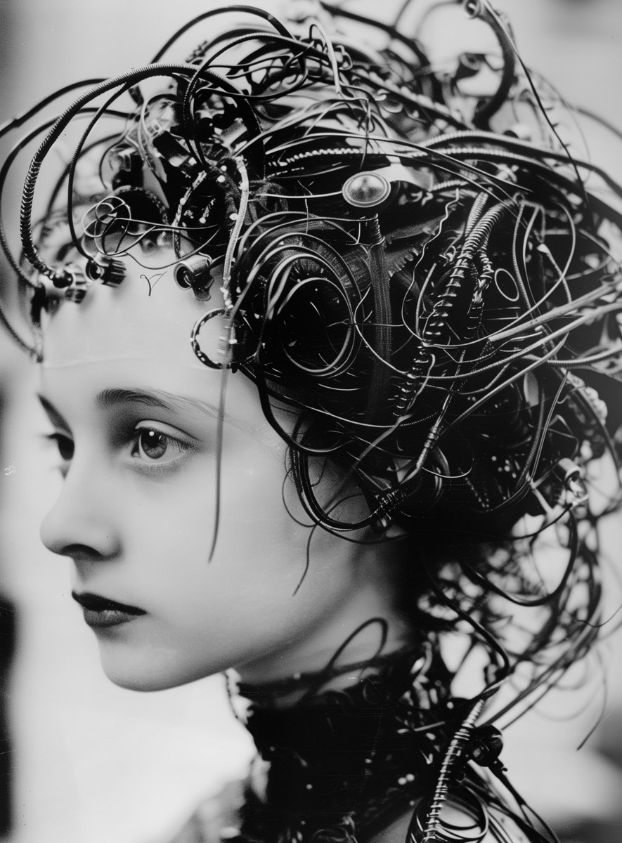 mattszy's tweet photo. Once upon a time among the elites of society fashion and technology merged to surreal and absurd effect.
#MidjourneyAI #aiart #chromepunk #baroque #scifi #vintage #victorian #midjourneyartwork https://t.co/ywOdb06uyI