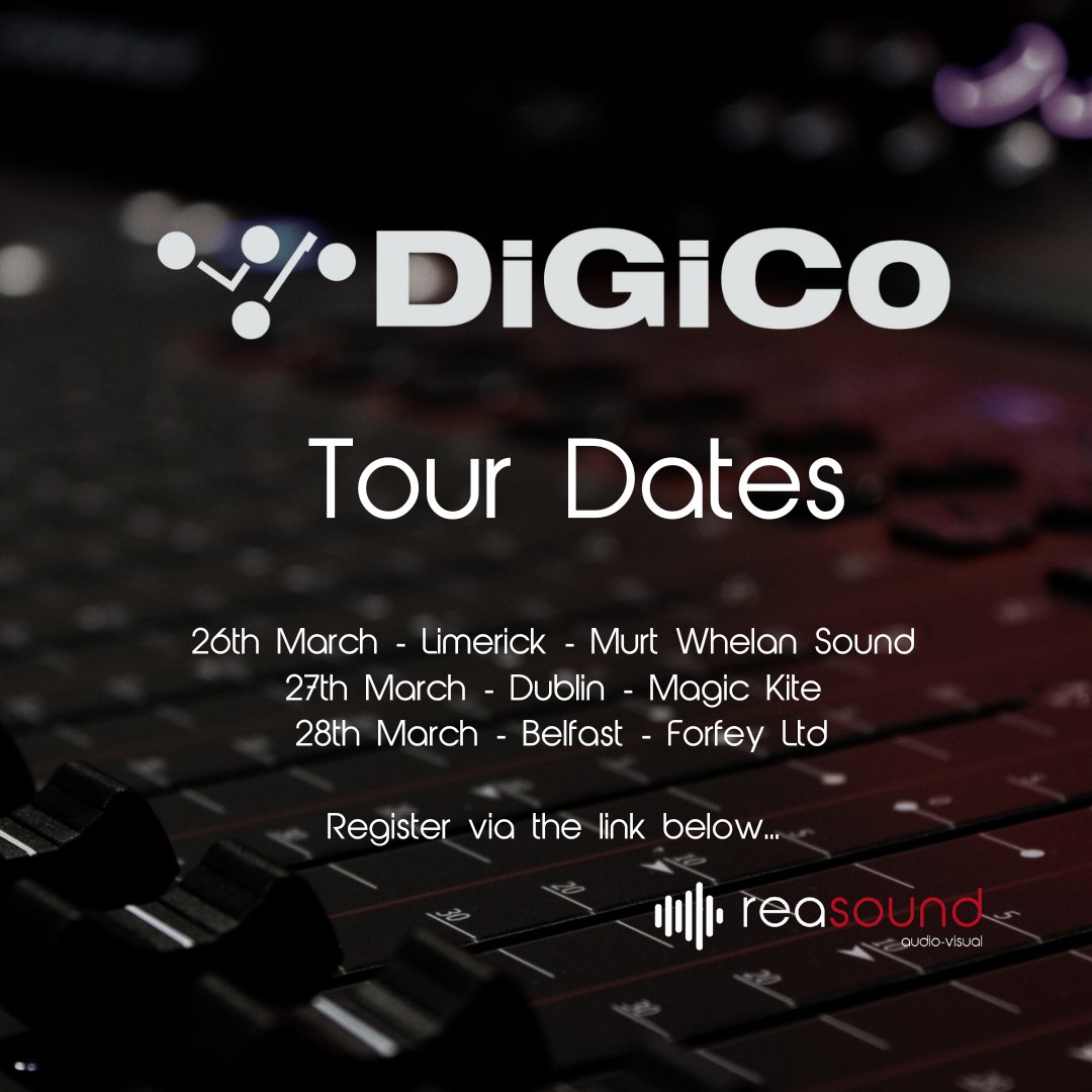 @Digico.official Tour Dates Announced! 

26th March - Limerick - @Murtwhelan 
27th March - Dublin - Magic Kite
28th March - Belfast - Forfey Ltd

Register here...
bit.ly/3uZYGpl