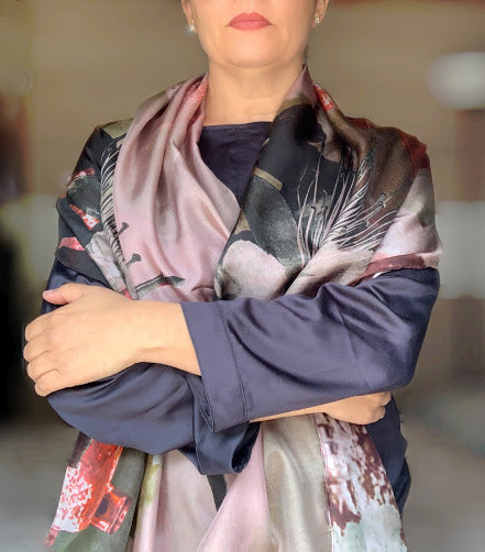 Cittadella Pink Silk Shawl 
Pure Silk Scarf with hand sewn edges
€48 Free shipping Malta &amp; Gozo
Gift packaging included.