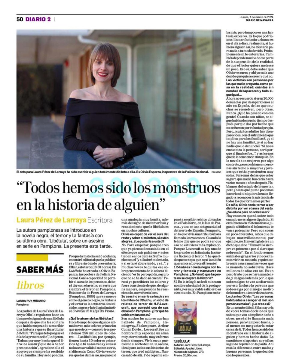 🐙 ENTREVISTA EN <a href="/DiariodeNavarra/">Diario de Navarra</a> 🐙
Gracias a <a href="/laura_puy/">Laura Puy</a> por su dedicación 🧡🧡