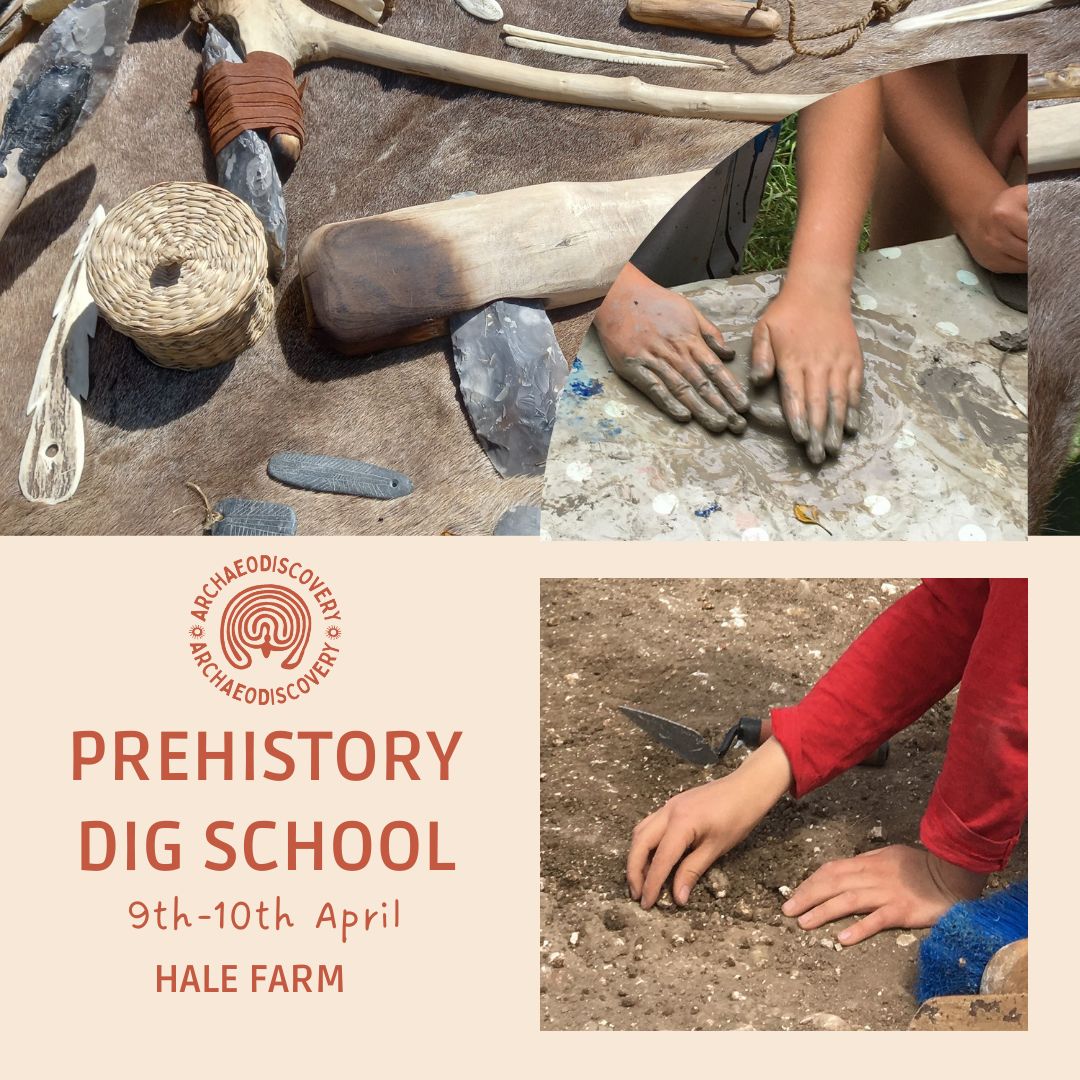 playwiththepast's tweet photo. PREHISTORY DIG SCHOOL at the beautiful @hale_farm this Easter holiday 🌈 ✨ 💫 

On 9th-10th April 7-12yr olds can join REAL #archaeologists for some 
⚒️ DIGGING
🎨 MAKING
🌿 DOING

Book here: https://t.co/1Aj6xomsQr 

#thingstodoinsussex #easterholidays #schoolholidayactivities https://t.co/uh2TON04dj