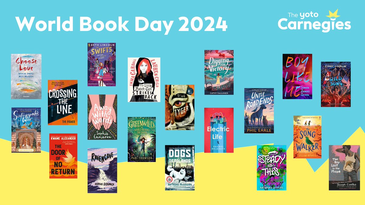 ✨ World Book Day is the perfect time to pick up a book, so why not grab one of our longlisted books for writing. Happy World Book Day! And happy reading! 📚📚 #YotoCarnegies24 #WorldBookDay @WorldBookDayUK