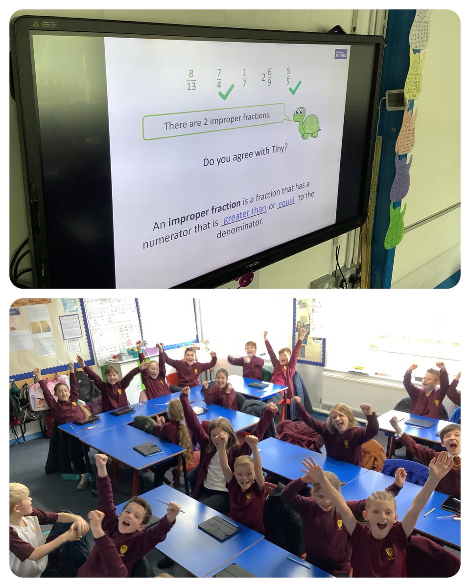 PDA_Y4's tweet image. The excitement in the room today - Tiny was right!!! #pdamaths @WhiteRoseEd