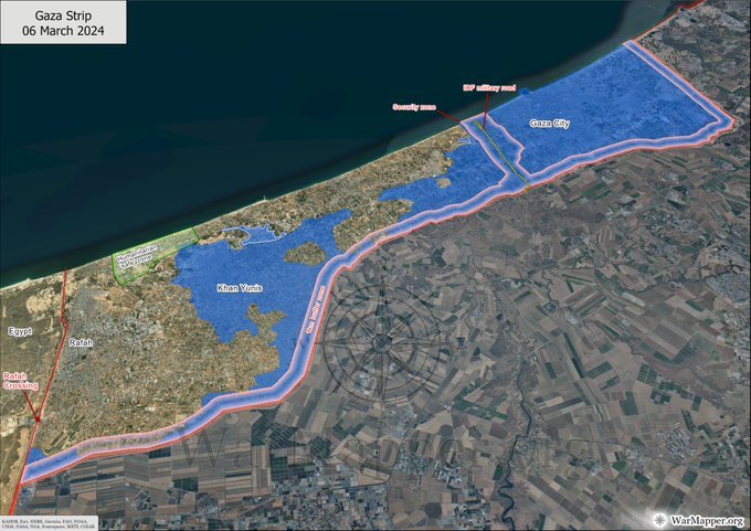 SlapMaps's tweet image. #Gaza update: #Israel in control of #KhanYunis .
