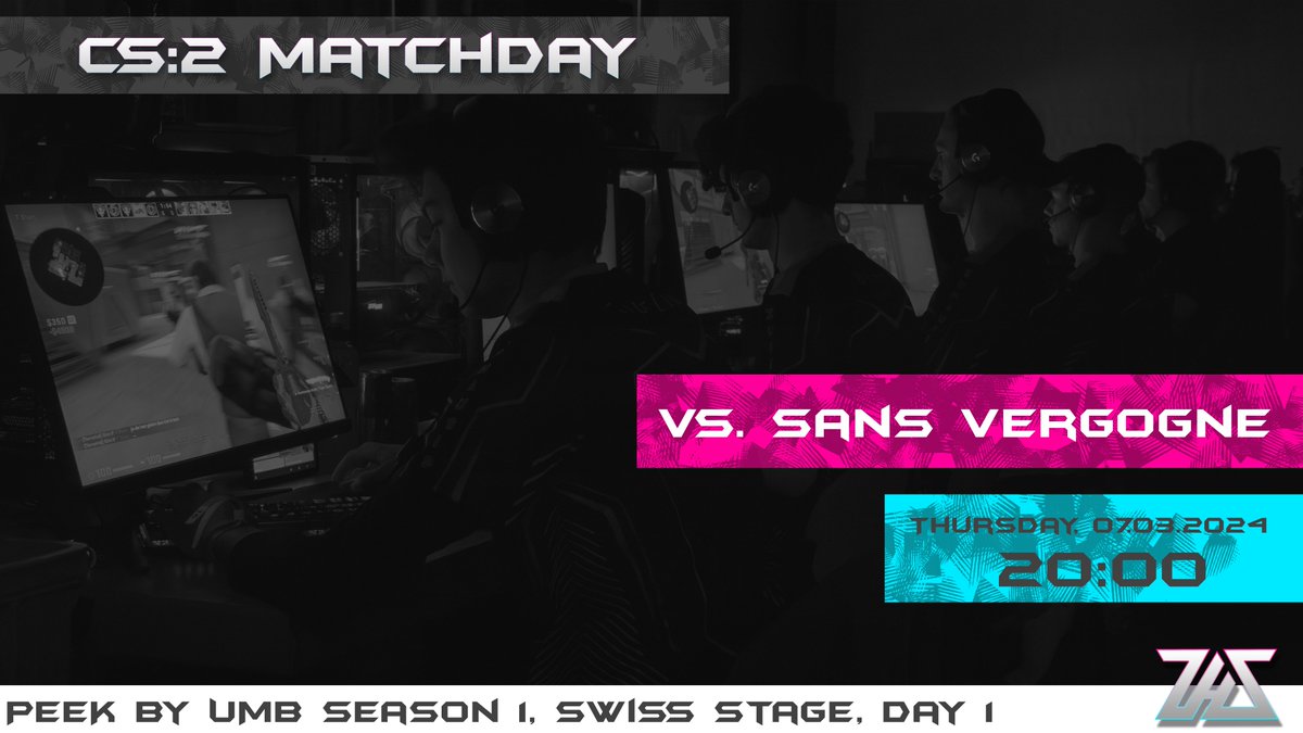 Zuhausis (@zuhausis) on Twitter photo Time to shine at the <a href="/PEEKbyUMB/">PEEK by UMB</a> league, day 1.
Thursday, 20:00 o'clock.
Live:
twitch.tv/couscous_cs /
twitch.tv/lenny_scm
Lineup:
<a href="/CousCous_CS/">Ramin - CousCous</a>
<a href="/Atmo0_cs/">Atmo0</a>
<a href="/SmyceCS/">Smyce</a>
@s1m_cs
<a href="/lenny_scm/">Lenny</a>
Stand-In:
<a href="/C3bby_/">C3bby</a> Time to shine at the <a href="/PEEKbyUMB/">PEEK by UMB</a> league, day 1.
Thursday, 20:00 o'clock.
Live:
twitch.tv/couscous_cs /
twitch.tv/lenny_scm
Lineup:
<a href="/CousCous_CS/">Ramin - CousCous</a>
<a href="/Atmo0_cs/">Atmo0</a>
<a href="/SmyceCS/">Smyce</a>
@s1m_cs
<a href="/lenny_scm/">Lenny</a>
Stand-In:
<a href="/C3bby_/">C3bby</a>