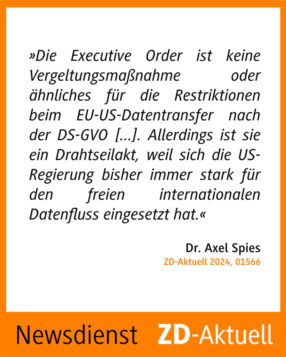 #US-Executive Order zum #Datentransfer in „bedenkliche“ Länder. A.Spies klärt im Newsdienst über die Änderungen hinsichtlich Datentransfers in sog. 'countries of concern', wozu ua China gehört, auf. Compliance-Pflichten auch für europäische #Unternehmen! ↪️beck-online.beck.de/Bcid/Y-300-Z-Z…