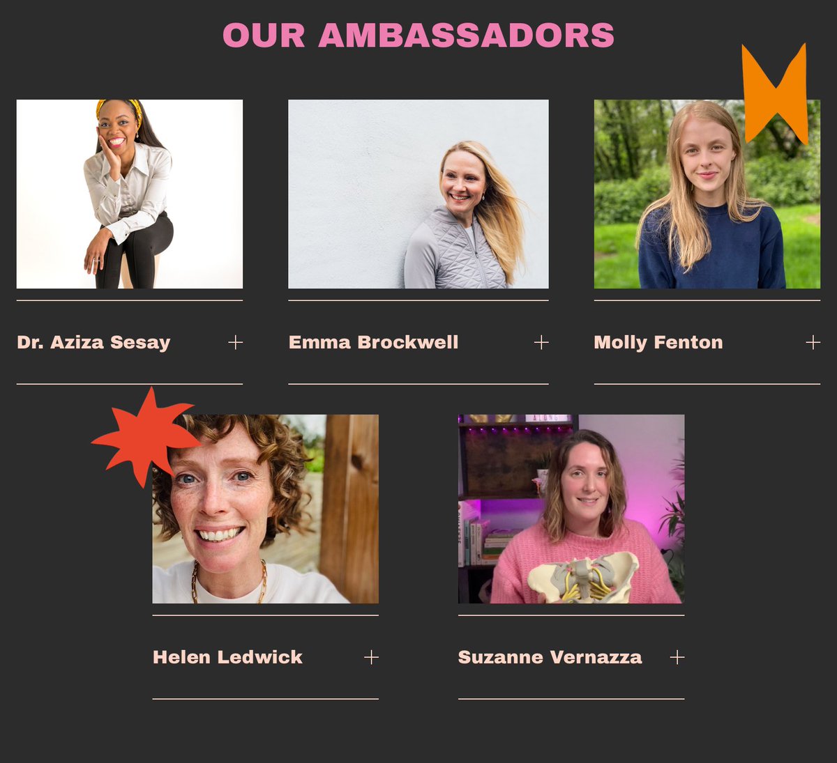 If you missed it, a reminder of our #Everywomanfestival ambassadors!

<a href="/drazizasesay/">Talks with Dr. Sesay</a> <a href="/emma_physiomum/">Emma Brockwell</a> <a href="/mollyfentonx/">Molly</a> <a href="/whymumsdontjump/">whymumsdontjump</a> <a href="/knowyourfloors/">knowyourfloors</a> 

Check out their bios on our brand new website.
everywomanfest.com