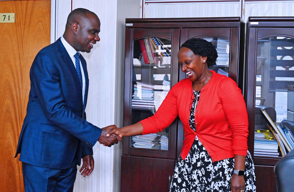 Hon Shartsi Musherure Kutesa paid me a visit this morning at the Ministry.We had a good conversation about our work in the constituencies,parliament and the intentional approach to economically empower our people.
