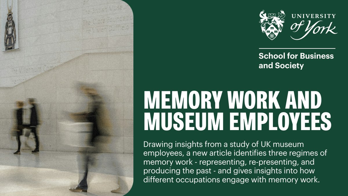 🏺 In a new article published in @JMS_Journal, @jeremy_aroles and colleagues explore the significance of micro-level skills and choices in shaping different representations of the past within organisations, termed as 'memory work.' Find out more: onlinelibrary.wiley.com/doi/full/10.11…