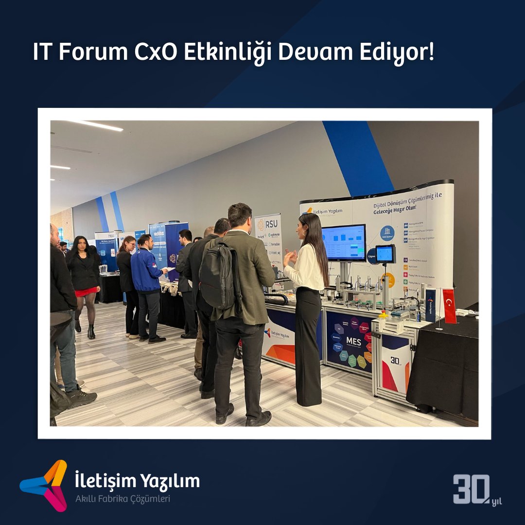 İletişim Yazılım olarak IT Forum CxO Etkinliğinde Bilişim Vadisi'ndeyiz.

#iletisimyazilim #itforum2024 #itforumcxo #endüstri40 #CoralReef #MES #ManageMind #BPM #dijitaldonusum #akillifabrika