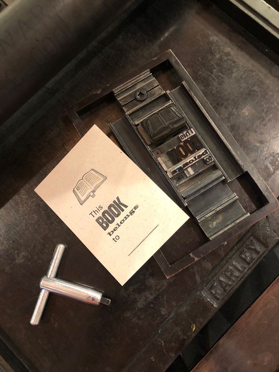 NatPrintMuseum's tweet photo. Happy World Book Day! 

Visit today and print a frontispiece for your favourite book!

#worldbookday #letterpress #print #printing #frontispiece https://t.co/ehcP3kNf2Q