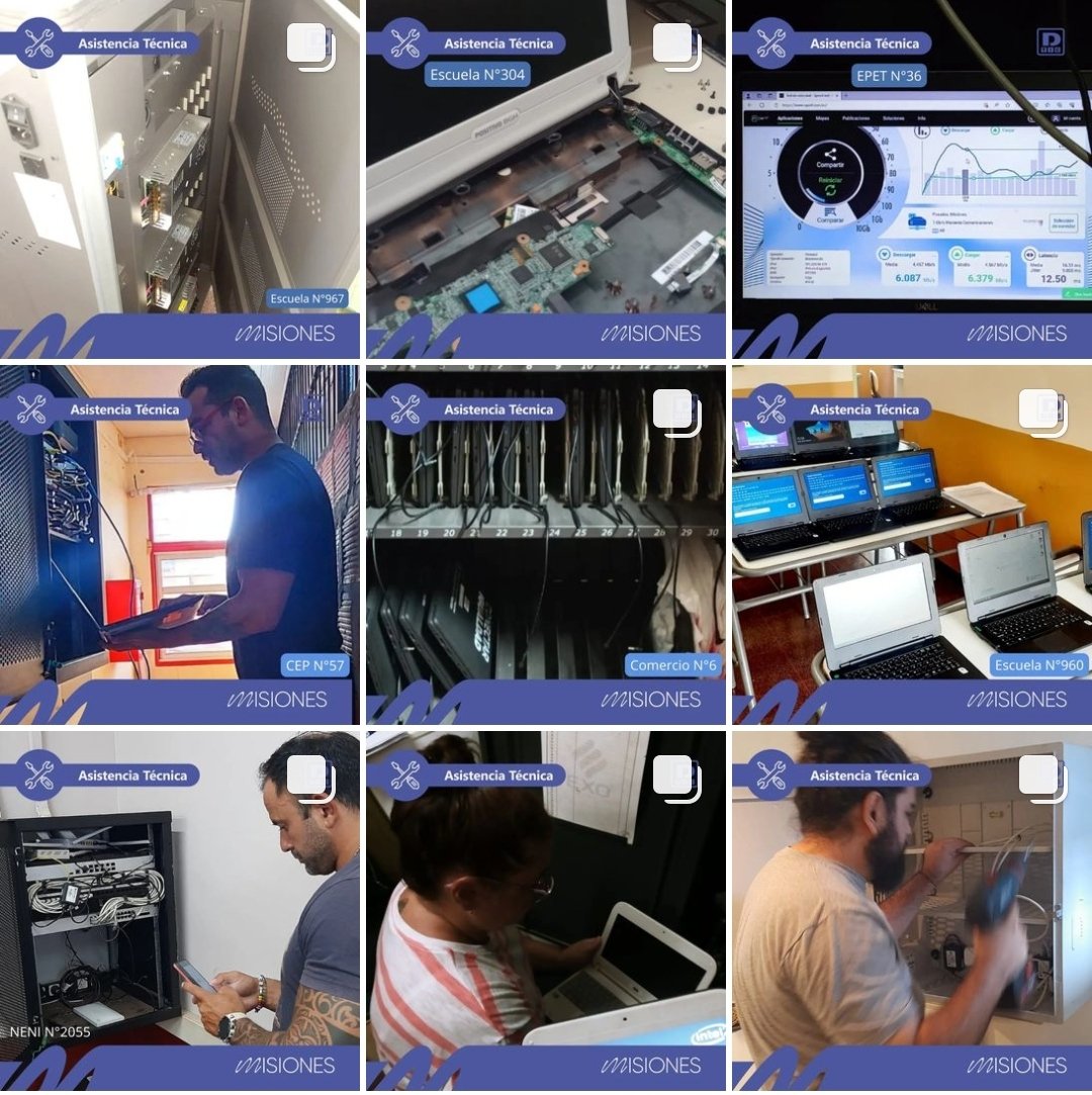 Relevamientos Técnicos  en las Escuelas:  N°967- 304- 960- 796- EPET 36- CEP 57- COMERCIO 6- CEA 1- NENI 2055 #EducacionMisiones