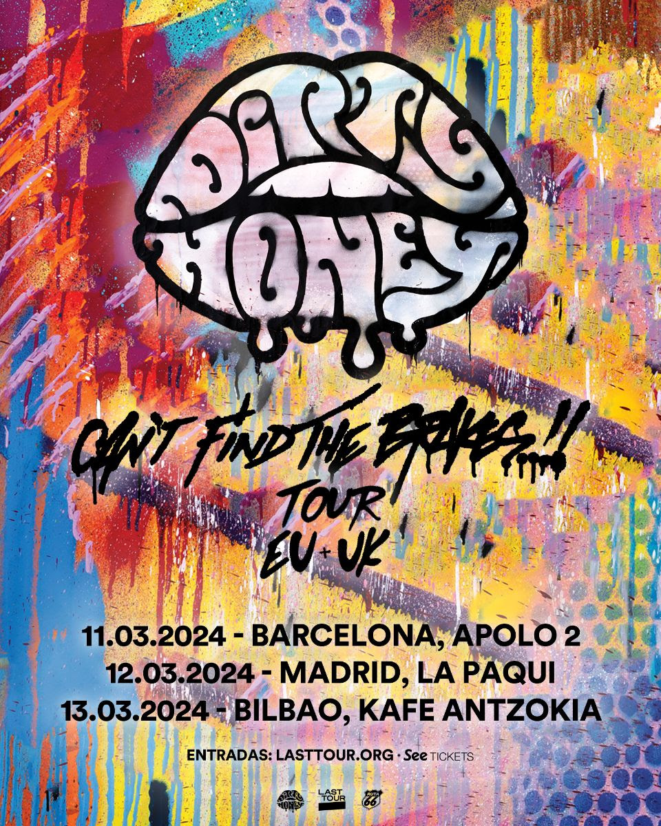 Los angelinos 🇺🇸 @DirtyHoneyBand siguen presentando su segundo disco de estudio, 'Can’t Find The Brakes' y la próxima semana llegan a España: 📆 11, en @Sala_Apolo (#Barcelona) 📆 12, en La Paqui (#Madrid) 📆 13, en @kafeantzokia (#Bilbao) 🎟️ Entradas en @lasttourint