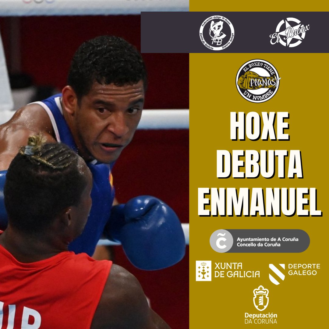 PlanasBox's tweet photo. 🥊 REGRESA ENMANUEL

Hoxe, o noso compañeiro Enmanuel Reyes Pla sube ao ringue para enfrontarse nos 32 de final ao medallista olímpico en Tokio e campión do mundo amateur en Serbia, Alfonso Domínguez (Azerbaiyán). O combate terá lugar ás 17:15 no 8º Turno do RING B. https://t.co/hiKk3Fq0Vy