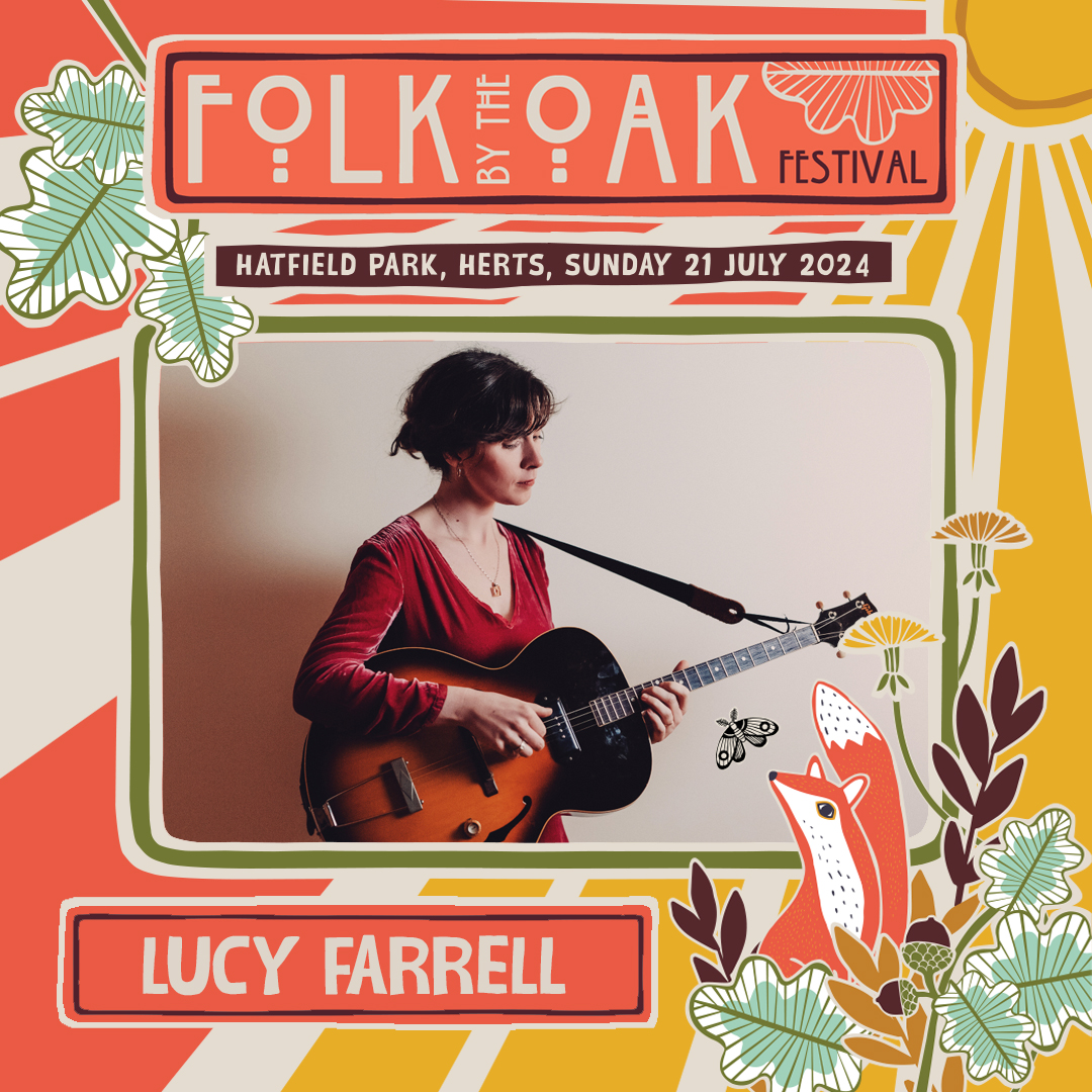 🌟#4 of 13 – Line-Up in our New Look! @LucyLucyfarrell weaves unconventional melodies, sophisticated song-writing and beguiling vocals into enthralling live performances, perfect for a blissful afternoon Acorn Stage set at Folk by the Oak! 👏