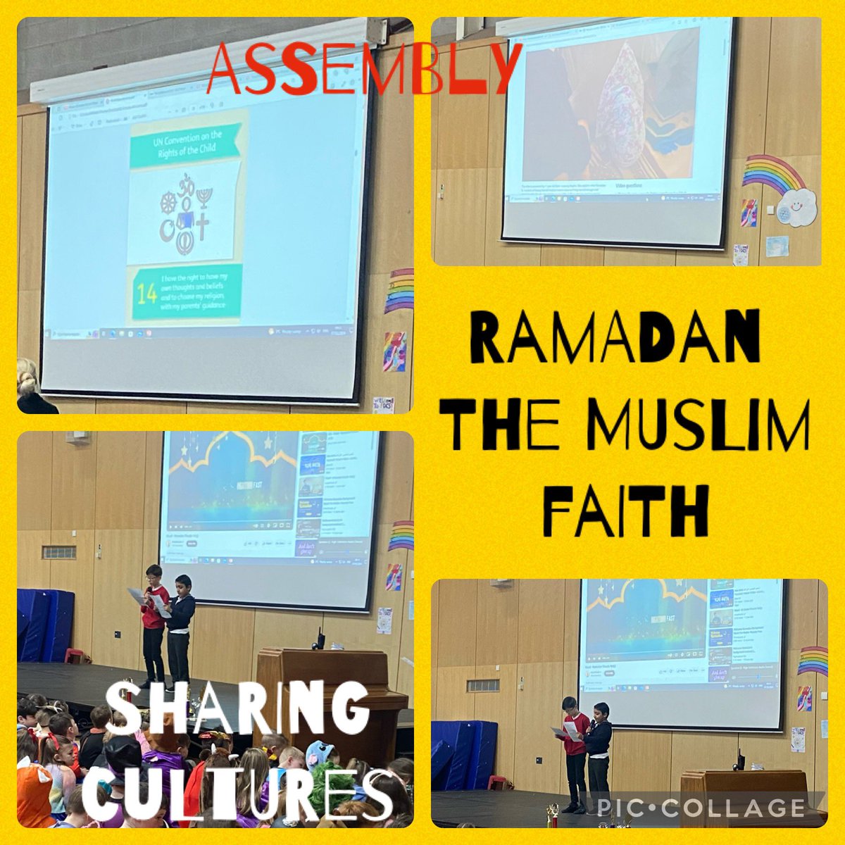 YR5PDCS's tweet photo. A lovely start to the morning with Omar in Y5 @PDCSPrimary & Khaled @Year6PDCS sharing their #culture & #muslim faith. The boys & their families will be taking part in #Ramadan soon to #empathise with others. Thank you for sharing this with us! #diversity #teachingothers 💛 https://t.co/4iLLarc4uT