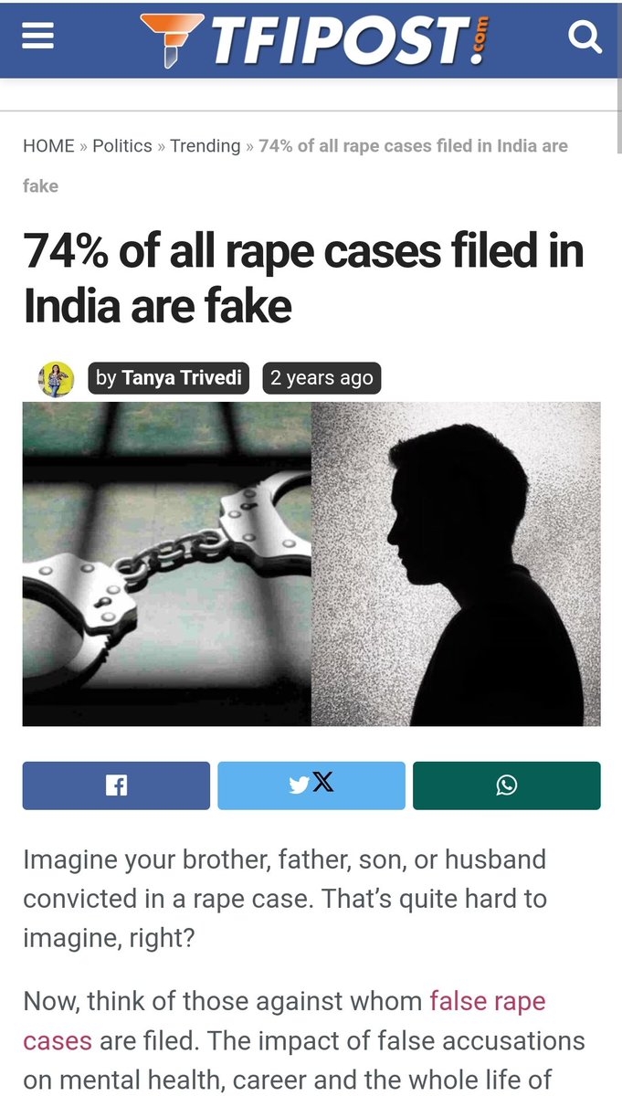 Majority of the R@p€ cases are FALSE!

This is the reason why do we celebrate #FalseCaseDay on 8th March!