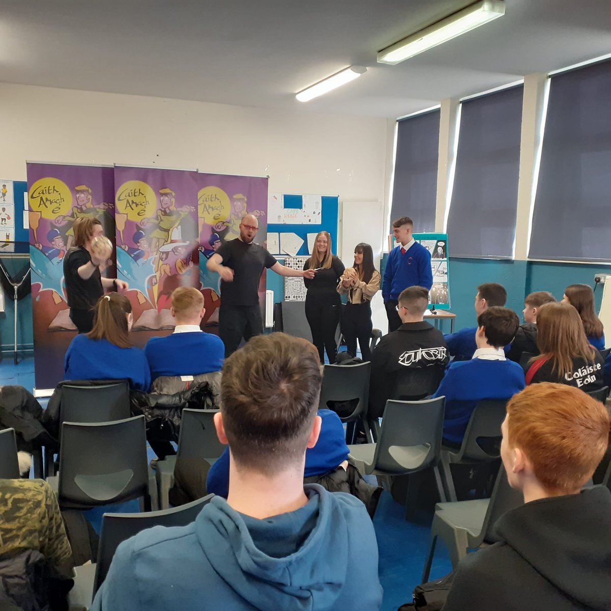 Our senior students had a fantastic experience with Highrock productions, an interesting and engaging workshop which helps students prepare for their Irish oral exam in a fun and memorable way. Including special appearances from Taylor Swift, Elon Musk and Erling Haaland.