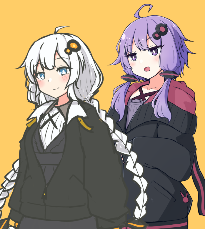 紲星あかり ,結月ゆかり 「ゆかりさんとあかりちゃんの身長差これくらいかな。 」|木屑@デザフェスvol.57【両日 G-141】東京ビッグサイト南ホール 5/20-21のイラスト