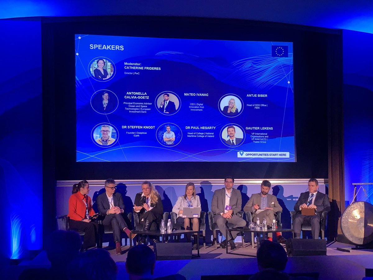 #BlueInvest Day in Brussels - Antje Biber, Head of SDG Office at FERI stresses - investors are thinking in “asset classes” like infrastructure or bonds, not in topics like “ocean” - speak the same language & offer solutions. #EUOceanDays #EuropeanOceanDays @EU_MARE