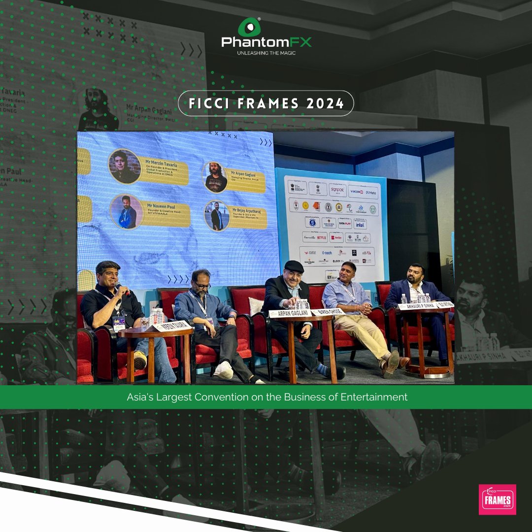 Our CEO/Founder Bejoy Arputharaj joined the conversation with the industry experts at #FICCIFrames2024, sharing profound insights into the 'Revolutionizing Storytelling: The Rise of Visual Effects in Films' today! 🌟 #PhantomFX #VFX #Phantomites #GetPhantomed #India