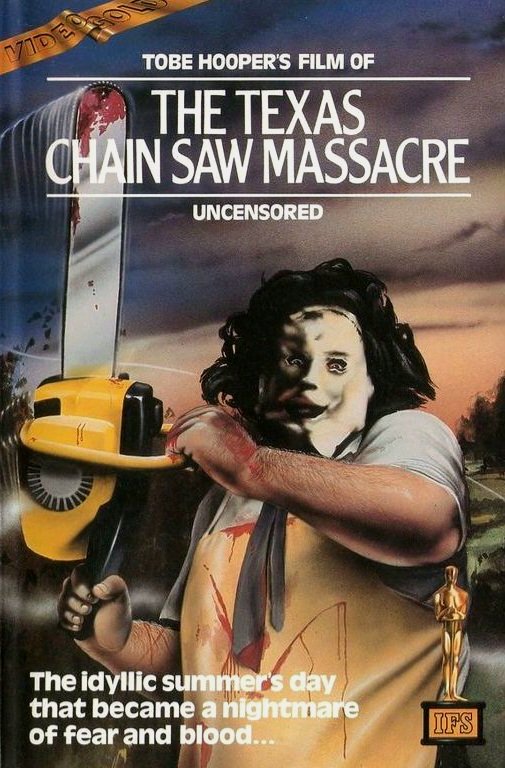 UK video art for #TheTexasChainSawMassacre (1974 - Dir. #TobeHooper) #MarilynBurns #GunnarHansen #JimSiedow #EdwinNeal #JohnDugan