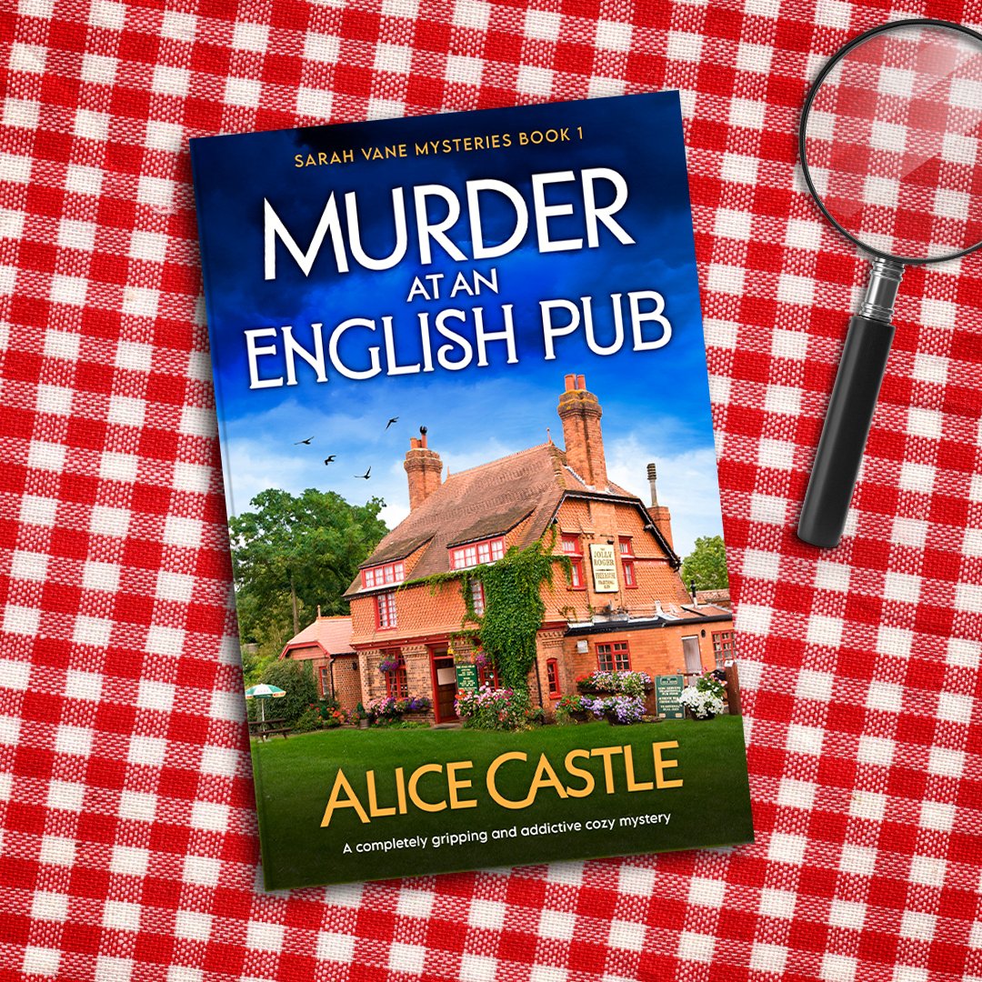 Set off for the breezy English seaside and join Sarah Vane on her adventures in quirky Merstairs, where nothing is quite as it seems!

We’re excited to reveal the cover for #MurderAtAnEnglishPub by @AliceMCastle!

Out July 3rd: geni.us/B0CW1FJHF7cover