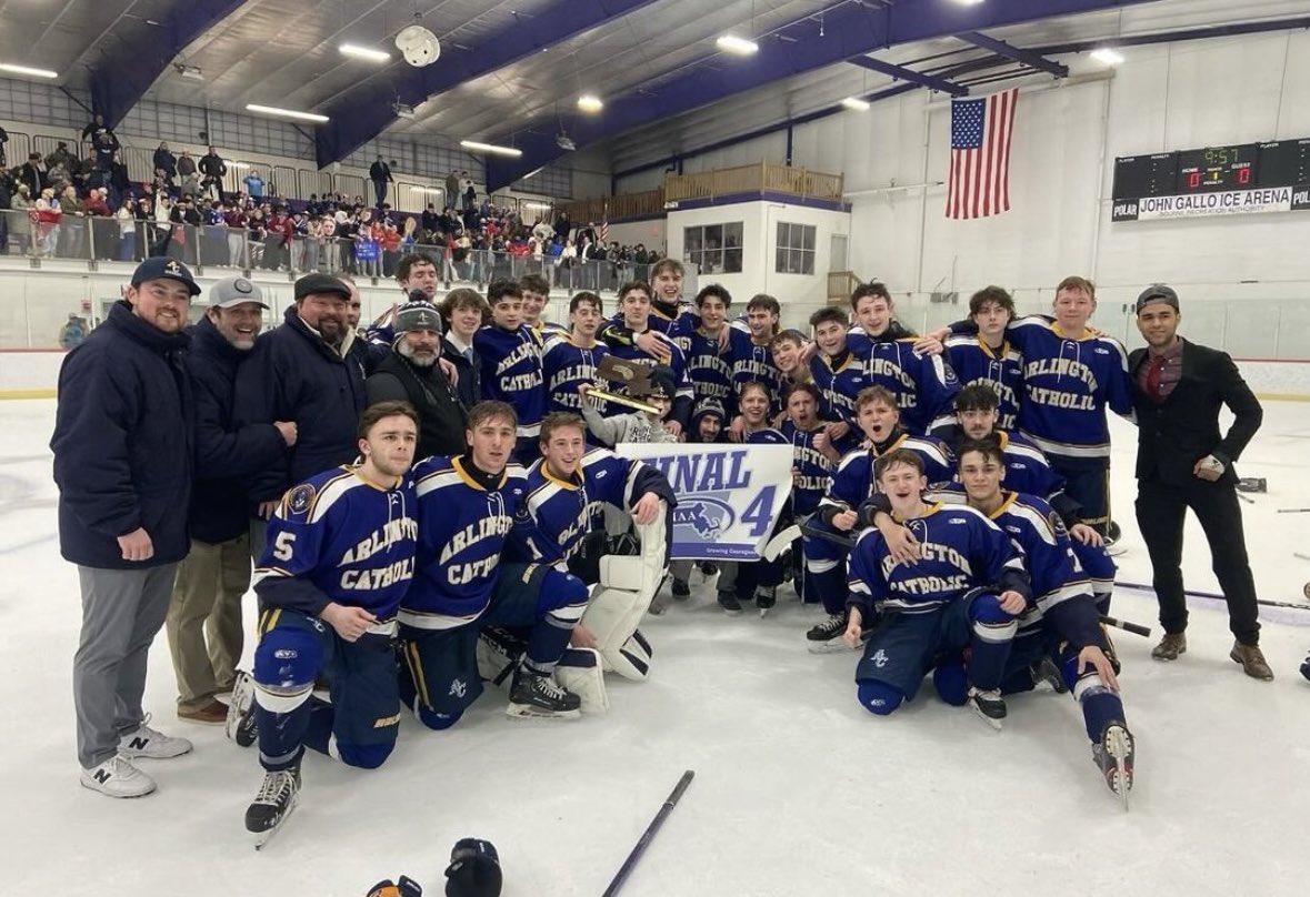 ON TO THE FINAL FOUR 🏒 LET’S GO COUGARS!!!!! #WeAreAC #GoCougars #RollCougs #RCAB #Elite8 #Final4 #CatholicSchool #MIAA #OneCommunityOneSchool #RigorousCurriculum #FaithBased #AlwaysLearning #CatholicEducation #LoveThyNeighbor #LoveAndServe #ArlingtonMA #WalkHumblyWithGod