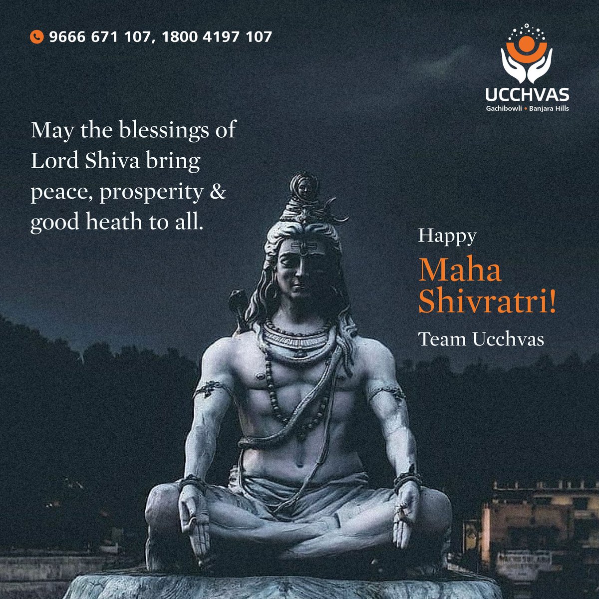May the blessings of Lord Shiva remain with you throughout your life.  Arvind SmartSpaces wishes you Happy Maha Shivratri. #ArvindSmartSpaces  #RealEstate #SpartSpaces #Realty #MahaShivratri #Shivratri #LordShiva, image size:1200x1200