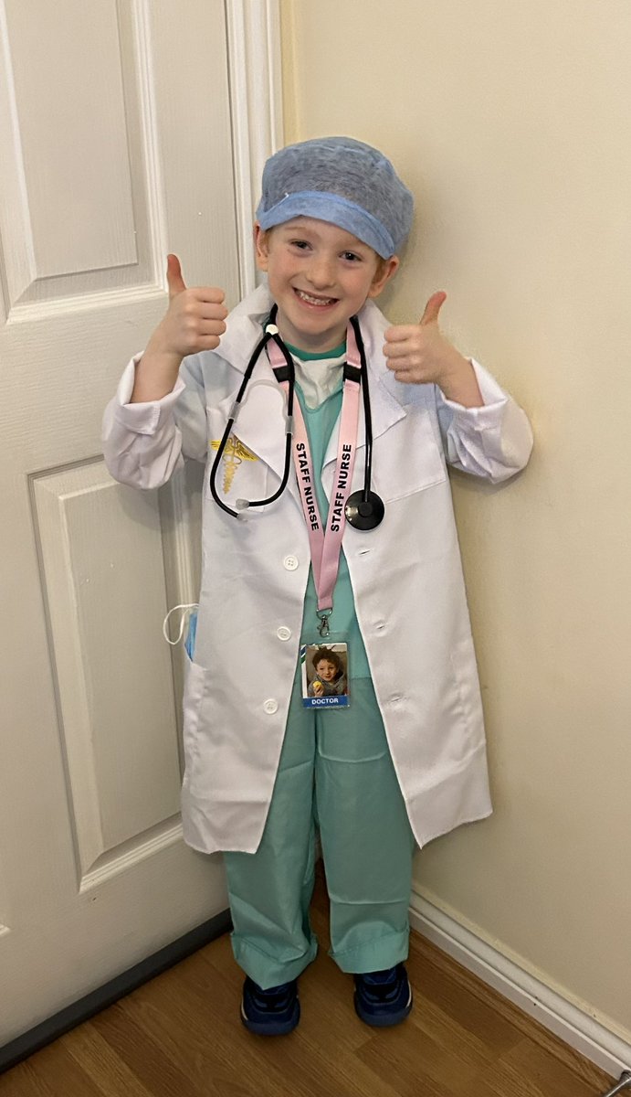 World book day 2024 - theme was to choose someone that inspires you. 

“Mummy I just want to make people better and check they’re okay”  🥰 
#proud