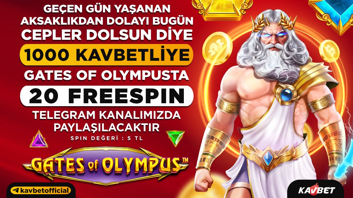 💥 1000 Kavbet'linin Dede Ziyareti Var! 😎 Eller öpülsün cepler dolsun diyoruz 🔥Gün içinde tanesi 5 TL'den 20 Freespin Telegram kanalımızdan paylaşılacaktır bildirimleri açmayı unutmayın ❕♥️