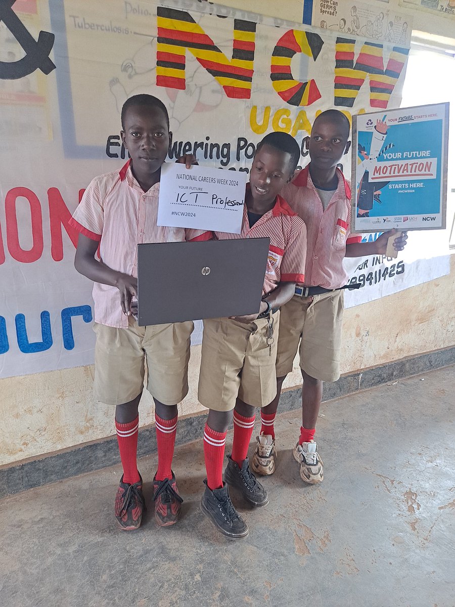 Future ICT professionals are building their careers step by step. Heartwarming that at Primary level students are aware of their desired #career pathways. #NCW2024 #NationalCareersWeek @NCWUganda thanks for redefining access to #Careers education.