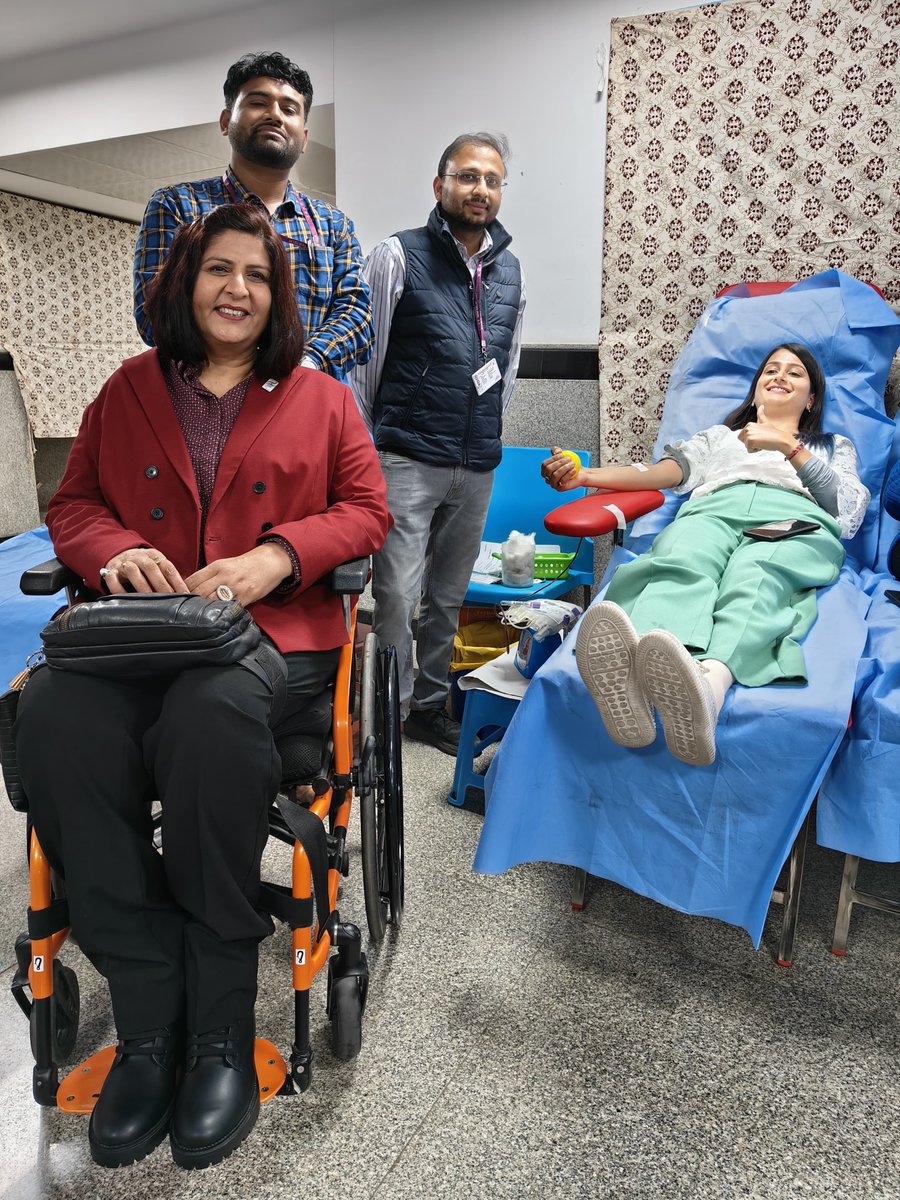 AiimsNew97641's tweet photo. On International Women's Day, we have proudly collected 420 units in a blood donation camp at AIIMS, New Delhi, by Main Blood centre. Grateful to donors , helping save lives and honor the spirit of empowerment. #WomensDay #BloodDonation"  @aiims_newdelhi @ISBTCO @MoHFW_INDIA https://t.co/povsdLK0xT