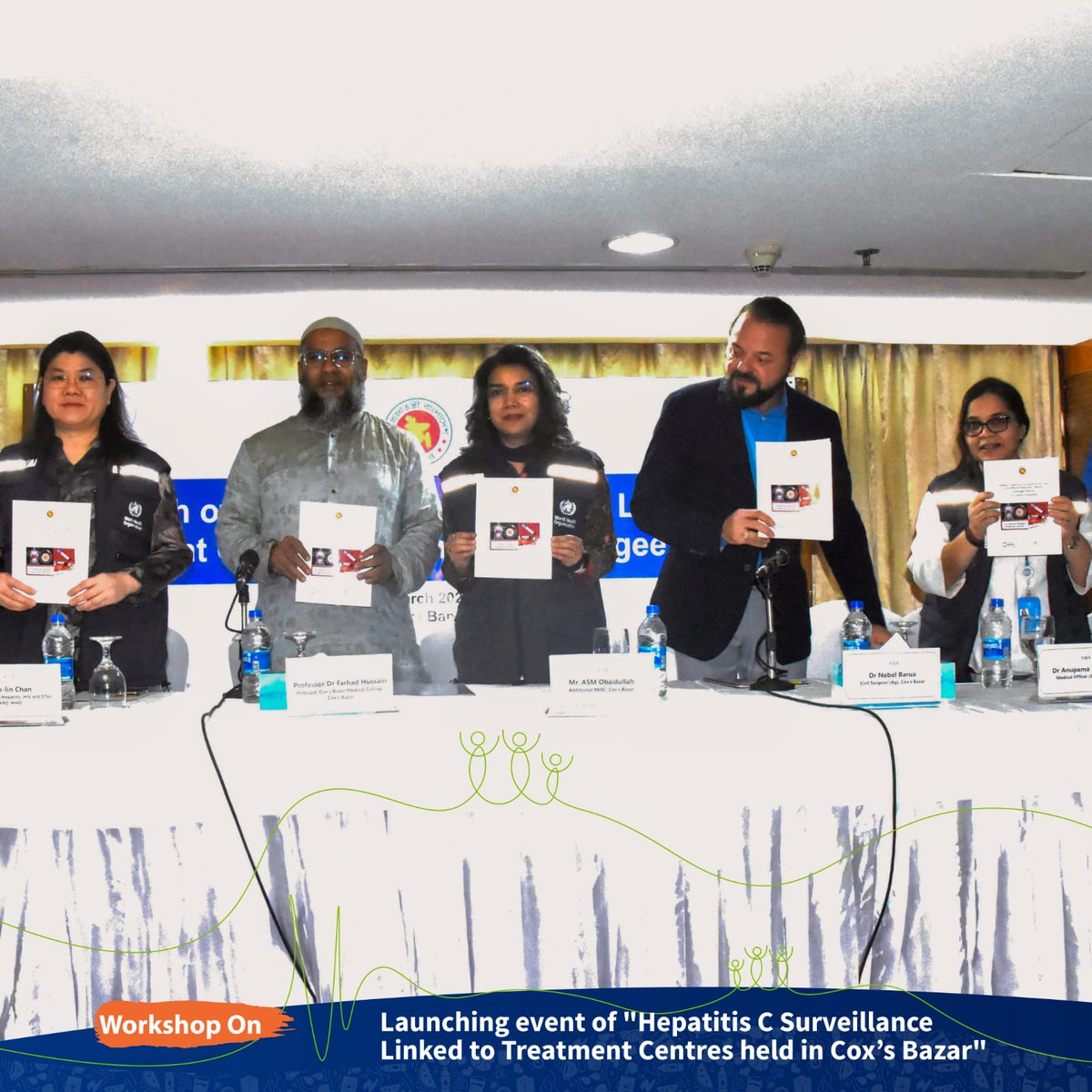 WHO_BD's tweet photo. "Hepatitis C is curable with effective oral drugs! Today, WHO joins with partners to expand HCV treatment in Cox’s Bazar. Do you know your HCV status? Get tested, get treated today, and stay healthy!"

#HepatitisC #GetTested #HepatitisPrevention #HealthCampaign https://t.co/JKB4OiI0Tr