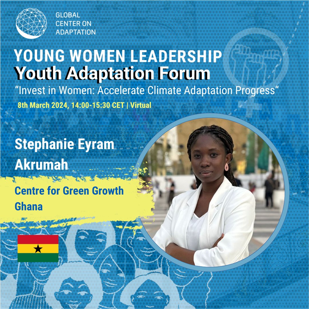 CenGGAfrica's tweet photo. Tackling climate change means investing in women leaders. Join us on March 8th as our experts discuss supporting young women to be drivers of change. 

Register now
https://t.co/TT4o2Sykio

#InternationalWomensDay #climateaction#adaptation#youth4adaptation https://t.co/zZnIdtx4f5
