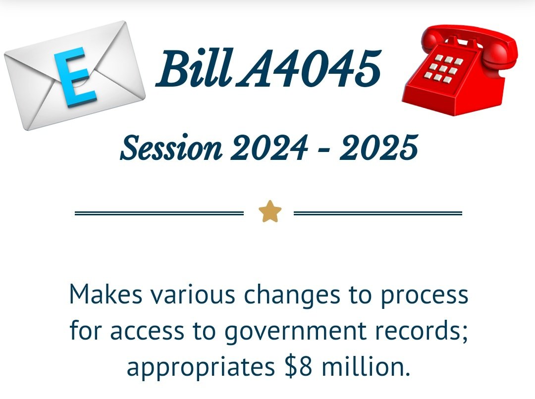 wakeupnj's tweet photo. 🚨 A4045 is the assembly version of S2930 (Make government less transparent bill), they are trying to make it harder to get public records

They will be hearing this bill on Monday March 11th

Assembly State and Local Government Committee Emails & #'s

Say NO to A4045 & speak your mind
Takes a few minutes, let's make some noise, call the senate committee as well (quote tweet 👇)

D 
Robert Karabinchak (732) 548-1406
asmkarabinchak@njleg.org @RKarabinchak

Lisa Swain (201) 576-9199
aswswain@njleg.org

Reginald W. Atkins (908) 445-7154
asmatkins@njleg.org @asmatkins

Tennille McCoy (609) 631-0198
AswMcCoy@njleg.org @tmccoy72

Alexander Schnall (848) 245-9486
AsmSchnall@njleg.org @Avi_schnall

R
Erik K. Simonsen (609) 778-2012
asmsimonsen@njleg.org 

Claire S. Swift (609) 677-8266
asmswift@njleg.org @ClaireSwiftNJ 

Let's keep working together #NewJersey