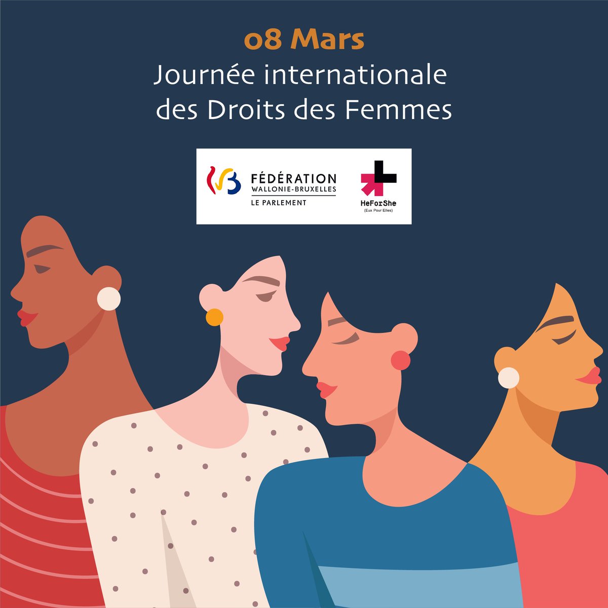 En ce #8mars journée internationale des Droits des Femmes, le @ParlementF tient à rappeler son engagement à soutenir et à intégrer le mouvement de solidarité #HeForShe créé par @ONUFemmes. ℹ️ Plus d'info : pfwb.be/un-parlement-h…