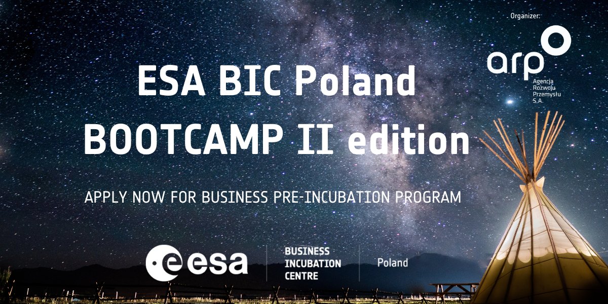 📣Jeszcze tylko do 14.03 trwa nabór do II edycji programu #Bootcamp, przygotowujący #startupy do aplikowania do inkubatora @ESA_BIC_Poland. Więcej ℹ esabic.pl/esa-bic-poland… @AgencjaRozwoju #POLSA #spaceindustry #startups #businessincubator