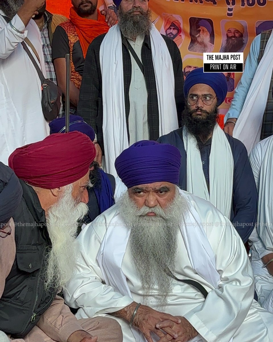 ਸੰਤ ਬਾਬਾ ਹਰਨਾਮ ਸਿੰਘ ਜੀ ਖਾਲਸਾ ਮੁਖੀ ਦਮਦਮੀ ਟਕਸਾਲ ਨੇ ਸਮੁੱਚੇ ਜਥੇ ਸਮੇਤ ਮੋਰਚੇ ਵਿੱਚ ਕੀਤੀ ਸ਼ਿਰਕਤ