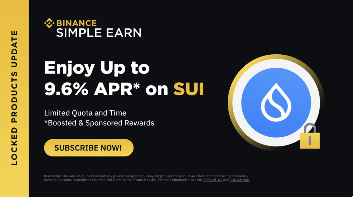 HODL &amp; EARN với SUI CÁCH GIÚP BẠN GIA TĂNG TÀI SẢN TRONG MÙA UP NÀY !! 💡
Like + retw và bookmap nhé mình sẽ có một phần airdrop cho anh em !! 
Binance Earn sẽ cung cấp một loạt chiến dịch SUI để cho phép người dùng kiếm nhiều tiền hơn với $SUI phần thưởng APR