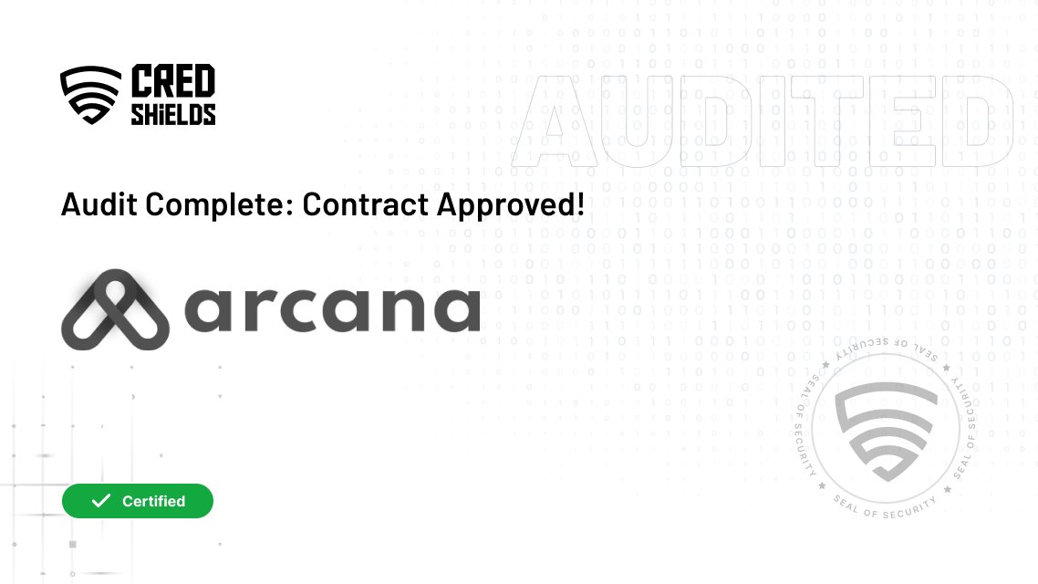 Big news! Credshields has just wrapped up a thorough manual audit for @ArcanaNetwork ! With our dedication to excellence, we're ensuring top-tier security for blockchain projects. Explore the audit report here: github.com/Credshields/au… #BlockchainSecurity #ManualAudit