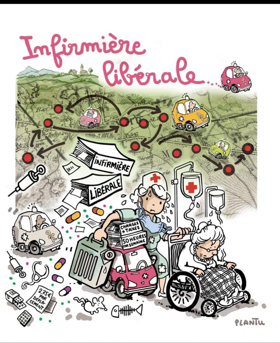 Fabcapd's tweet photo. Merci Plantu. 
Les infirmières à domicile ont besoin que des personnalités s’impliquent !
On en a gros ! 
On soigne 365j/an (tous les jours, donc) 
On mérite ! https://t.co/nByQcyVFG5