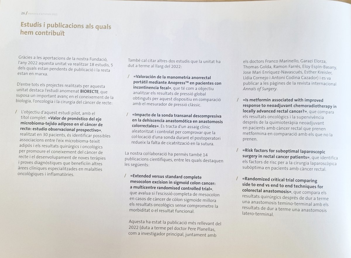 PerePlanellas's tweet photo. Gràcies a la @fundacioabosch per la seva generosa col·laboració a la Unitat de Cirurgia Colorectal de @htrueta  en la investigació sobre l'eix microbioma-teixit adipós en el càncer de recte. El seu suport impulsa avenços en la lluita contra aquesta malaltia. #InvestigacióMèdica https://t.co/e3KH95vVn7