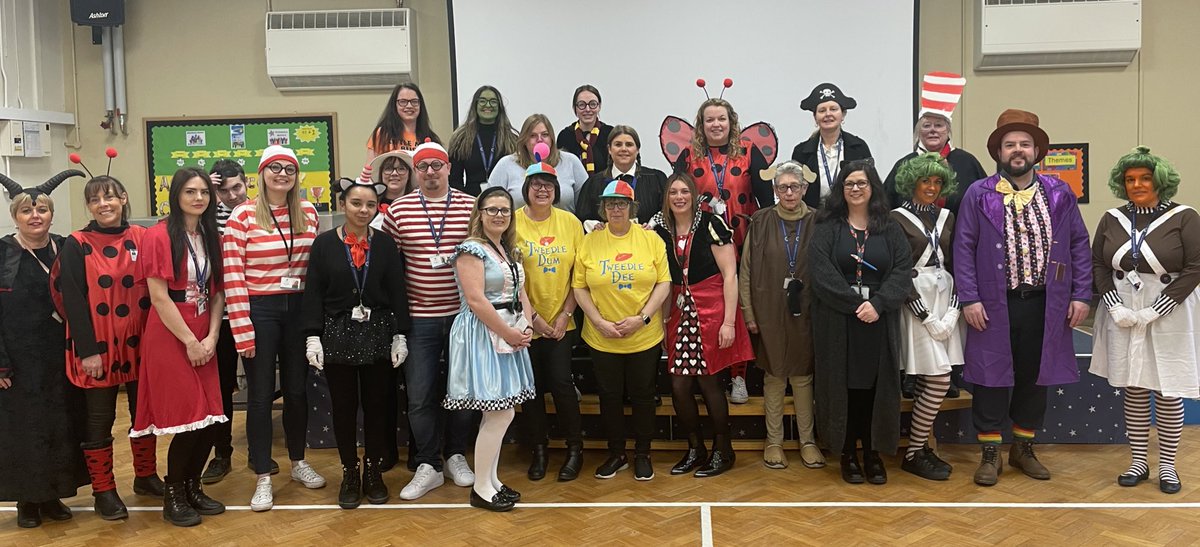 Staff at Palmers Cross are ready for World Book Day Adventures. Golden tickets are awaiting for pupils lucky enough to win their own books. Good luck Palmers Cross pupils!