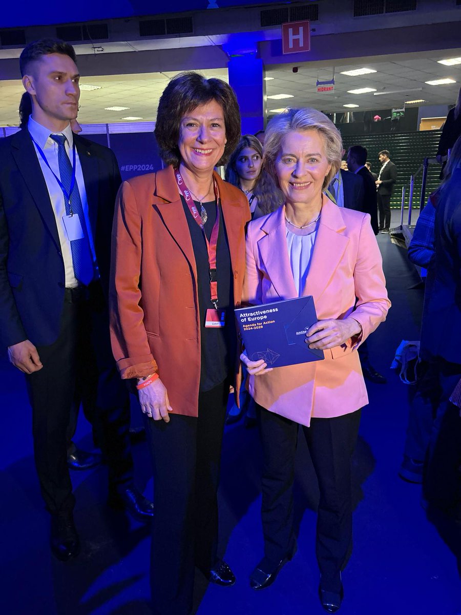 AmChamEU's tweet photo. Checking in from #EPP2024 👋

We're here sharing more on our #Agenda4Action, packed with details about how the EU can reset the agenda and strengthen its competitiveness in the global economy 🌐

Here’s just some of the people we had the pleasure of running into 👇 https://t.co/igZc9QDWmt