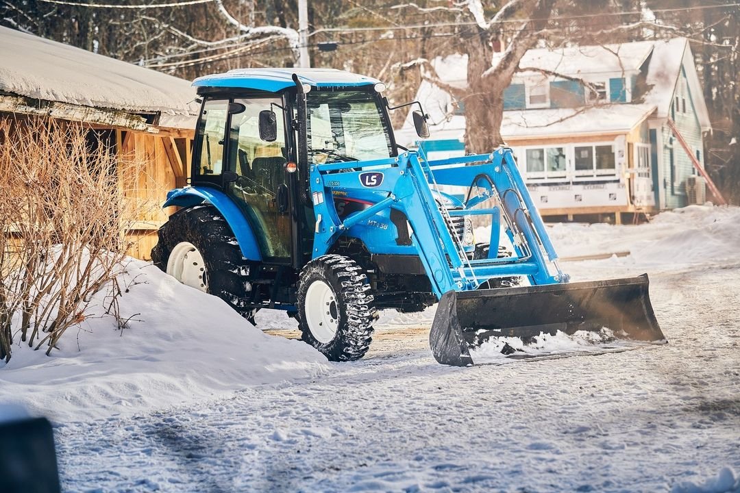 There is no tractor that looks better in the snow than an LS ❄️ #LStractorUSA