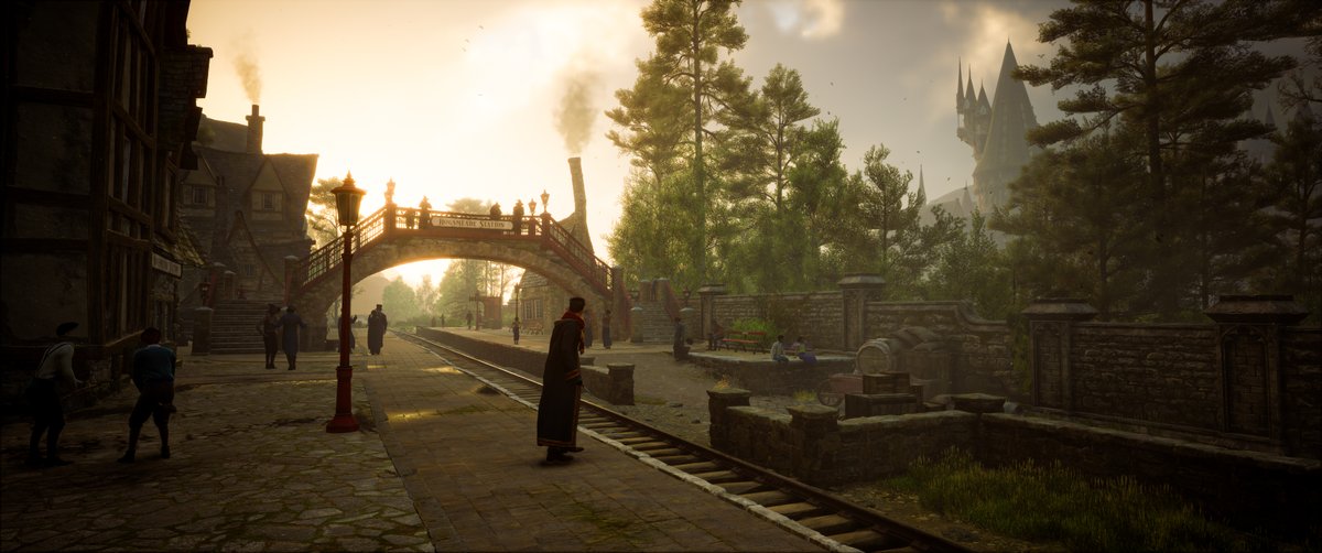 Hi guys! I've done a few shots of <a href="/HogwartsLegacy/">Hogwarts Legacy</a>  for fun, so I'm going to post a few here, probably by theme. Let's start with the Hogsmeade station as everything starts from there of course 🚂 #HogwartsLegacy #harrypotter