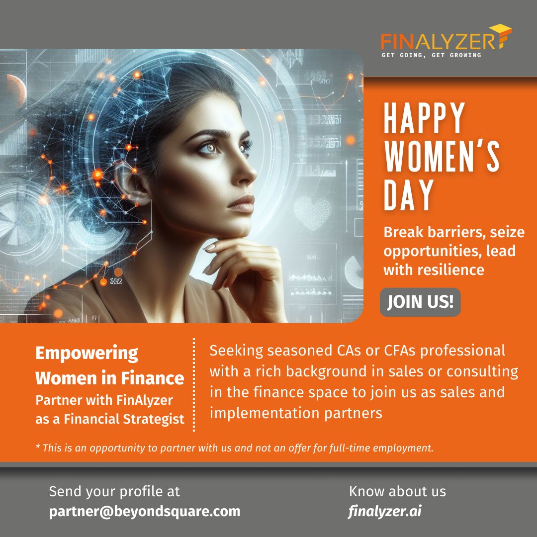 𝑯𝒂𝒑𝒑𝒚 𝑾𝒐𝒎𝒆𝒏'𝒔 𝑫𝒂𝒚! 🌸
Calling all women financial strategists!
Embrace the opportunity to make a difference in the finance world.
#FinAlyzer #Automation #FinancialReporting
#Analytics #FinancialConsolidation #FinancialInsights #FinancialAnalytics #business